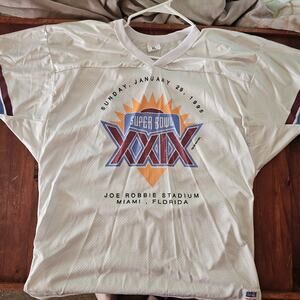 Vintage Super Bowl XXIX Miami 1995 Friendly Jersey Screenprint XL